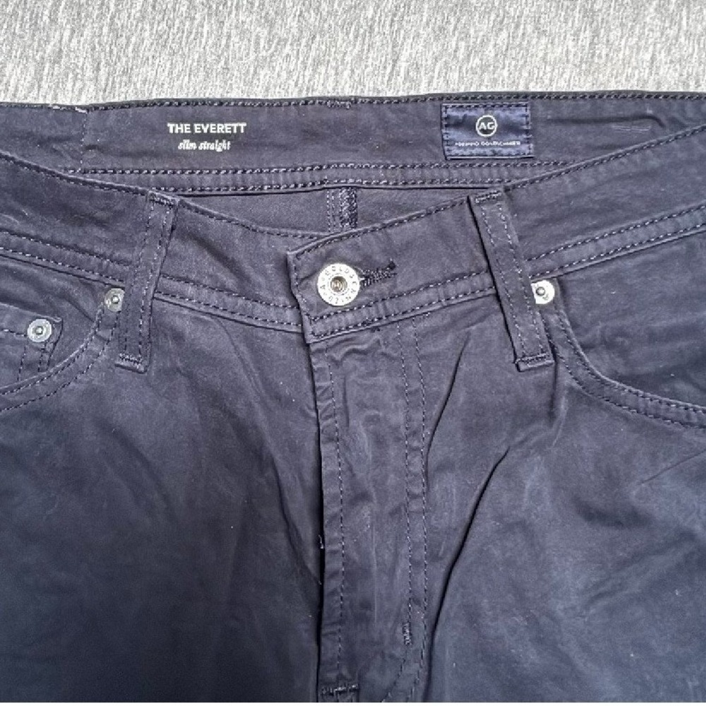 AG Adriano Goldschmied The Everett Slim Straight Pants Navy Blue 31x32 1794SUD - Picture 5 of 10